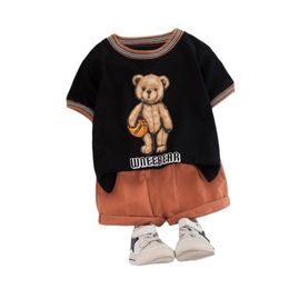 Summer Baby Fashion Clothing Children Boys Girls Cartoon T-Shirt Shorts 2Pcs/sets Toddler Casual Clothes Kids Cotton Sportswear 210326