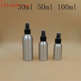 30 50 100 120 ML Empty Silver Aluminium Metal Perfume Bottles With Spray 1 3.5 4 OZ Cosmetic Containers Wholesalegood qty