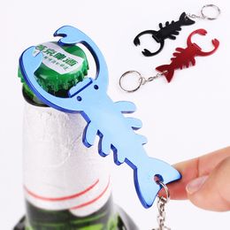 Creative Crayfish Shape Keychain Beer Bottle Opener Aluminium alloy Wine Bottles Openers Kitchen Tool Gifts