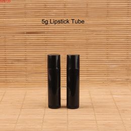 100PCS/LOT Wholesale 5g Plastic Black Empty Lipstick Tube Small Lip Balm Tin Container Cosmetic Pot Gloss 5ml Sub-bottlinghood qty