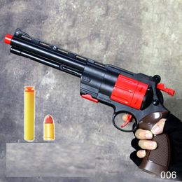 Colt Revolver Pistol Manual Toy Heat Gun Pistola Blaster For Kids with Soft Bullet Adults Collect Boys Birthday Gift