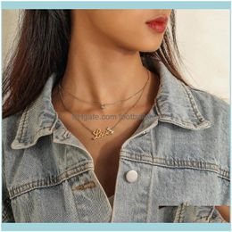 Necklaces & Pendants Jewelryvintage Stainless Steel Love Bow Necklace Pendant Double Layered Chain Choker Simple Femalejewelry Couple Gift C