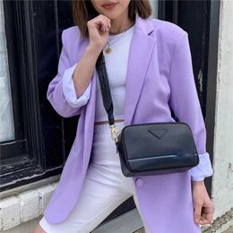 Stylish Casual Single-breasted Women Jackets Notched Collar Spring Blazer Jacket Female Outerwear Elegant Ladies Coat 211019