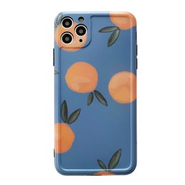 Retro Blue Orange Pattern Mobile Phone Case For 11Pro Max Protective Cover For Mobile Phone XS/XR/iPhone7plus Huawei Mate40pro Protective Cover