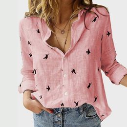 Fashion Linen Blouse Shirt Women Tops Tee Womens Tops and Blouses Feminina Party Shirts Woman Clothes Ropa Plus Size 4XL 5XL 210317