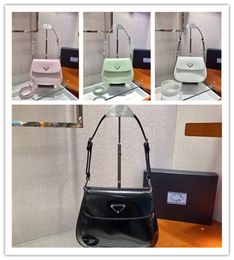 Luxury Designer Bags Cleo Brushed Leather mini Bag Handle with leather extension cross-body bag Flap closure with magnet Shoulder Handbag Metal hardware Lady Totes