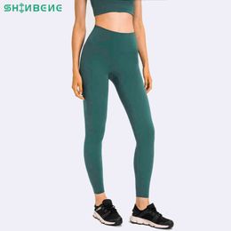 SHINBENE CLASSIC 3.0-Autumn Colour Second Skin Feel Yoga Pants Gym Tights Women Camel Toe Proof High Waist Fitness Sport Leggings H1221