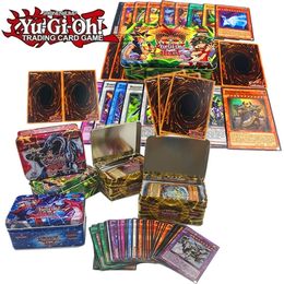 42Pcs/Box LOT with Box Rare Cards Yu Gi Oh English Game Card 2 Flash Cards Yugi Muto Collection Kids Cards Christmas Gift Toys Y1212