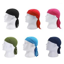 Outdoor Men Quick Dry Cycling Cap Sports Pirate Sweatband Headscarf Headwear Hat Breathable Running Hiking For Caps & Masks