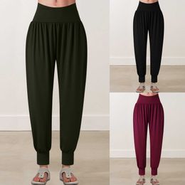 New Women Solid Color Casual Pant Daily Loose Harem Pants Women Trousers Tie Feet High Quality Simple Elegant Pants Dropshipping Q0801