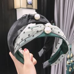 -Stirnbänder haarschmuck korea nachahmung perle welle punkt net garn ins mode zubehör verkaufen klassische rabatt Alles klatsch bunte süß