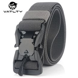 stretch abs Canada - Belts 2021 Lightweight Stretch Belt ABS Resin Magnetic Buckle Outdoor Work Tactical Strong Nylon Easy Elastic For Men