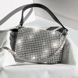 Luxury Bag Women Diamond Hobo-bag Handbag Tote Shoulder Cross Body Shiny Rhinestone Bags Purse Ladies Clutch 2023