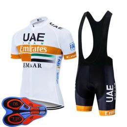 UAE Team 2021 men cycling jersey set MTB bike clothing bicycle shirt bib shorts suit summer breathable racing wear sports uniform Y21032402