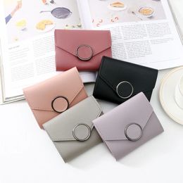 Small Fashion Leather Ladies Card Bag For Women Clutch Female Purse Money Wallet