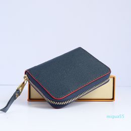 Top Quality Designer Wallets Coin Purses For Women Luxury 100% Genuine Leather Short Zip Pouch Money Card Holder