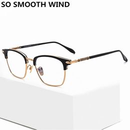 Design Ultralight Titanium Optical Glasses Frame Men Women Retro Eyeglasses Prescription Myopia Spectacle Fashion Sunglasses Fr Frames