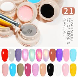 22 cores sólidas pintura Gel Gel Nail Art Designs Soak Off UV LED Cor Vernish Gel Manicure polides