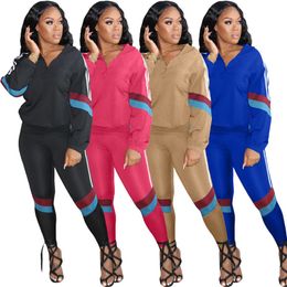 Womens clothing tracksuits spring long sleeve outfits two piece set sportswear casual sport suit selling summer women clothes klw6237