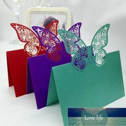 100pcs/lot Wholesale Wedding Supplies Butterfly Name Place Card Holder Wedding Party Table Wine Glass Party Event Decoration1 Factory price expert design Quality