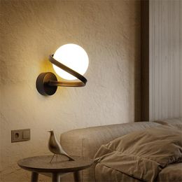 Nordic Modern Ball Curve Wall Lamps Bedroom Bedside Lamp Living Room Background Sconces Light Home Lighting Luminaires