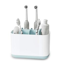 Multifunction Bathroom Storage Box Toothpaste Electric Toothbrush Razor Holder Makeup Brush Stand Bathroom Holder Organizer Case 210322