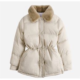 Winter Jacket Women Slim Cotton padded coat Fashion Fur collar Casual Parkas Single breasted Coats Female Thick Warm Overcoat 211013