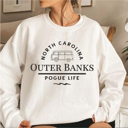 Outer Banks North Carolina Sweatshirt Pogue Life Hoodies Outer Banks Paradise on Earth Hoodie OBX Crewneck Sweatshirt Top 220218