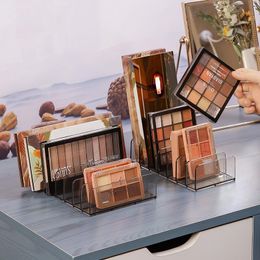 Storage Boxes & Bins 7 Grid Cosmetic Box Transparent Acrylic Makeup Organiser Eyeshadow Palette Stand Holder Desktop Make Up Tools