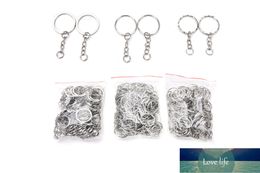100 Pcs/Set Silvery Key Chains Stainless Alloy Circle DIY 25mm Keyrings Jewellery Keychain Key Ring Jewellery Keychain Key Ring