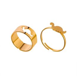 Cluster Rings Selling Creative Fashion Hollow Dinosaur Ring Set Retro Simple Metal Open Design Sense ACCESSORIES KL027