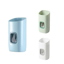 Toothbrush Holders Automatic Toothpaste Dispenser Bathroom Accessories Set Squeezer Holder Tool