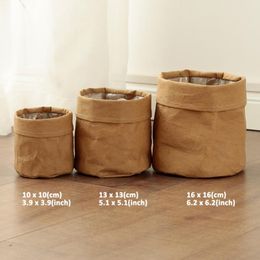 Planters & Pots Garden Flower Pot Waterproof Eco-friendly Kraft Paper For Plants Drouble Multifunction Reuseable Plant Bag Supplies