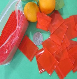 Red Mini Miniature Zip Grip Plastic Packaging Bags Food Candy Beans Jewellery Reclosable Thick PE Self Sealing Small Package 1000Pieces