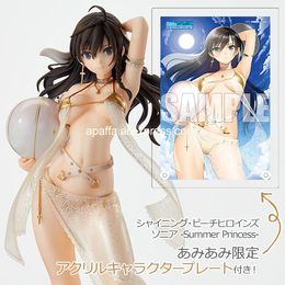 25cm Anime Game Shining Beach Heroines Sonia Summer PrincAction Figure Sonia Blanche Sexy Figure Adult Collectible Model Toy X0526