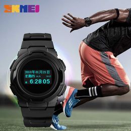 LMJLI - SKMEI Digital Watch Men Multifunction Sport Wristwatches Calorie Calculation Alarm clock Compass Mens Watches montre homme 1439