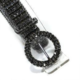 Full Diamond Designer Buckle Belt Women European American Bride Waist Seal Square Oval Shape Crystal Chain Belts Wedding Dress Accessori 9890