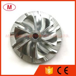 K16 5324-123-2039/2066/2100 44.18/63.50mm 6+6 blades Turbocharge Aluminium 2618/Milling/Turbo Billet compressor wheel/impeller for Mercedes 5316-970-7023/7129