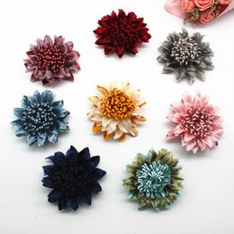 Decorative Flowers & Wreaths Korean Version Of Spring Crystal Velvet Fringed Fabric Flower Accessories Shoes Bags Beach