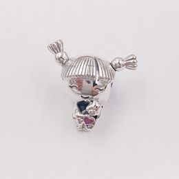 925 Silver wedding jewelry making pandora Girl with Pigtails DIY charm touch bracelets mothers day gifts for wife women couples chain bead name necklace 798016EN160