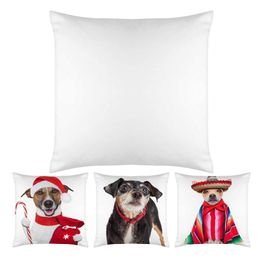 White Plain Sublimation Blanks Pillow Case Cushion Cover Fashion Pillowcase for Heat Transfer Press as DIY Gift