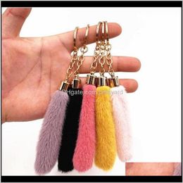 Favor Event Festive Party Supplies Home & Gardencute Tassel Plush Keychain Cartoon Bag Pendant Car Key Chain Ring Ornaments Aessories Creativ