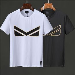 Summer Men's T-shirt Round Neck Black Eye Print Simple Tops Loose Comfortable Breathable Tees #T0012