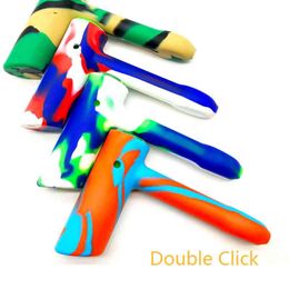 Wholesale silicone small hammer Style Smoking Pipe 6 inches With different colors tobacco to
