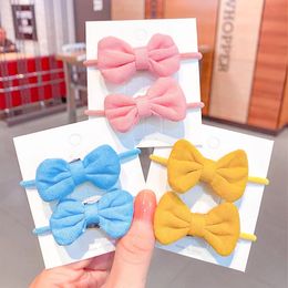 New Girls Colorful Cute Bow Elastic Hair Bands Hair Rope Children Ponytail Holder Scrunchie Headband Fashion Hair Accessories