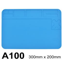 A100 / A200 Blue Repair Pad Insulation Heat-Resistant Silicon Soldering Mat Work Desk Platform for BGA Station