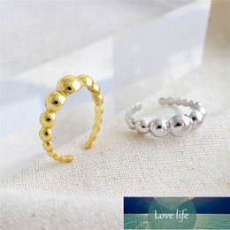 Fashionable Simple Hip Hop Gift Geometric Glossy Asymmetrical Beads Finger Rings Wholesale Women Teen Girls Party Tibetan Silver
