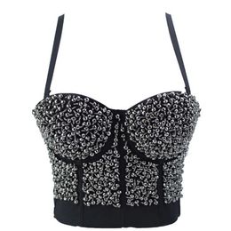 Party Nightclub Sexy Bright Push Up Cropped To Wear Out Bralette Bra Female Corset Tops Cami Crop Top Mujer Clothes DB003 X0726