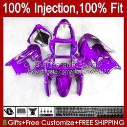 OEM Bodywork For KAWASAKI NINJA ZX900 ZX9 R ZX-9R 1998 1999 2000 2001 Body 17No.119 ZX 9R 9 R 900 CC 98-99 ZX-900 900CC ZX9R 98 99 00 01 Injection Mould Fairing Kit purple glossy