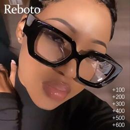 Sunglasses Brand Prescription Reading Glasses Frame Oversized Square Computer Transparent Women Eyeglasses Female Big Optical Eyew293H